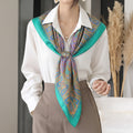 Silk Square Scarf: Vintage Paisley Print (100x100cm)