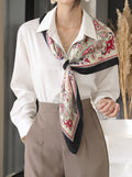 Boho Paisley Print Satin Square Scarf