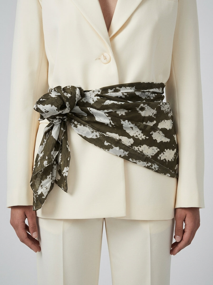 Digital Print Pure Silk Long Stole | 50x180 cm