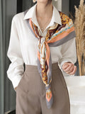 Boho Paisley Print Satin Square Scarf
