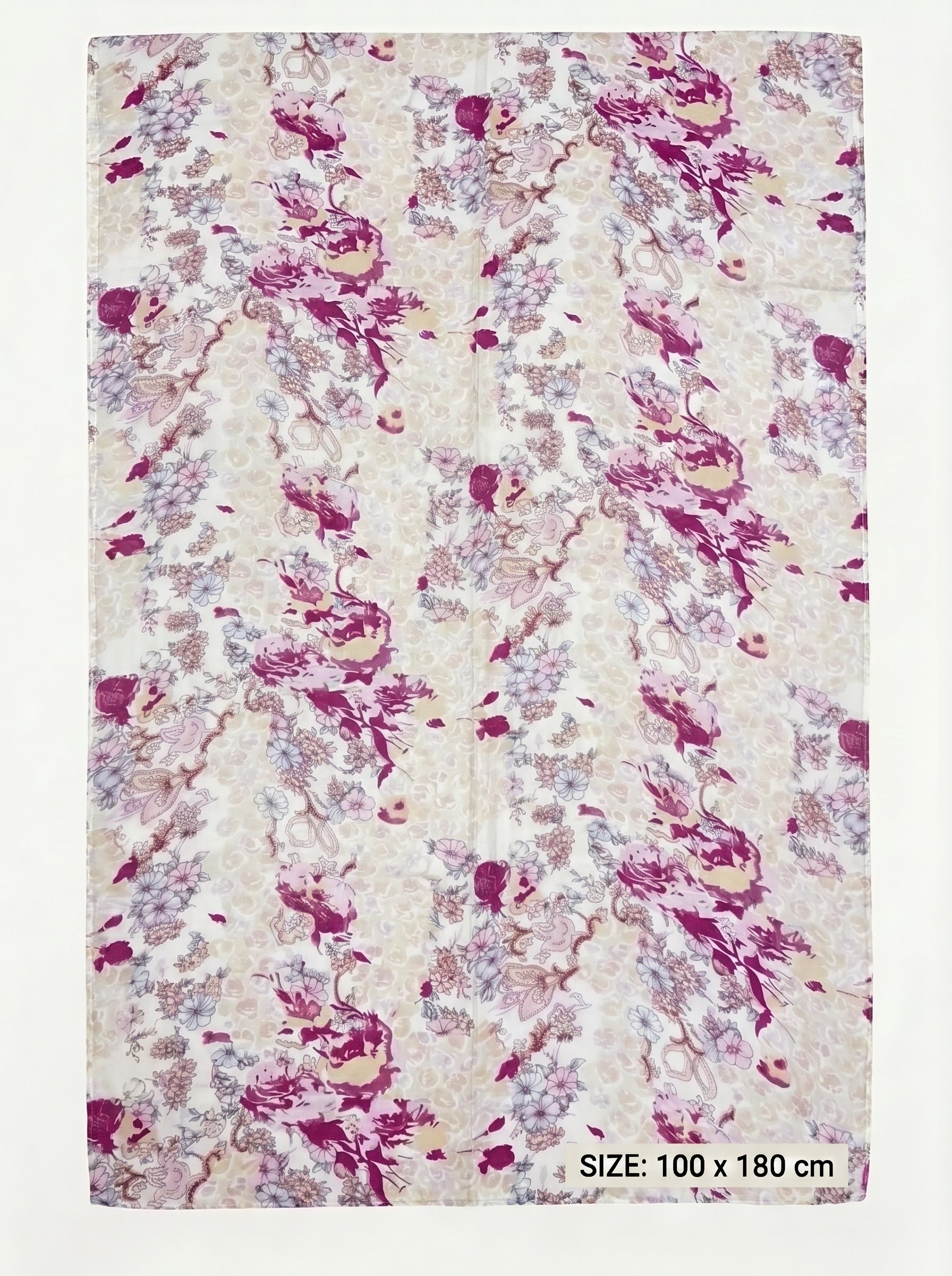 2 IN 1 Digital Print Chiffon Stole | 100x180 cm